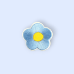 Casa si Gradina - Decoratiuni - DIY - Articole mercerie - Aplicatie termoadeziva brodata 30 mm floare Albastru deschis - Infinity.ro