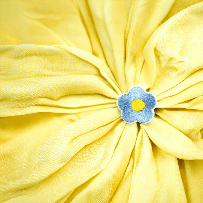 Casa si Gradina - Decoratiuni - DIY - Articole mercerie - Aplicatie termoadeziva brodata 30 mm floare Albastru deschis - Infinity.ro