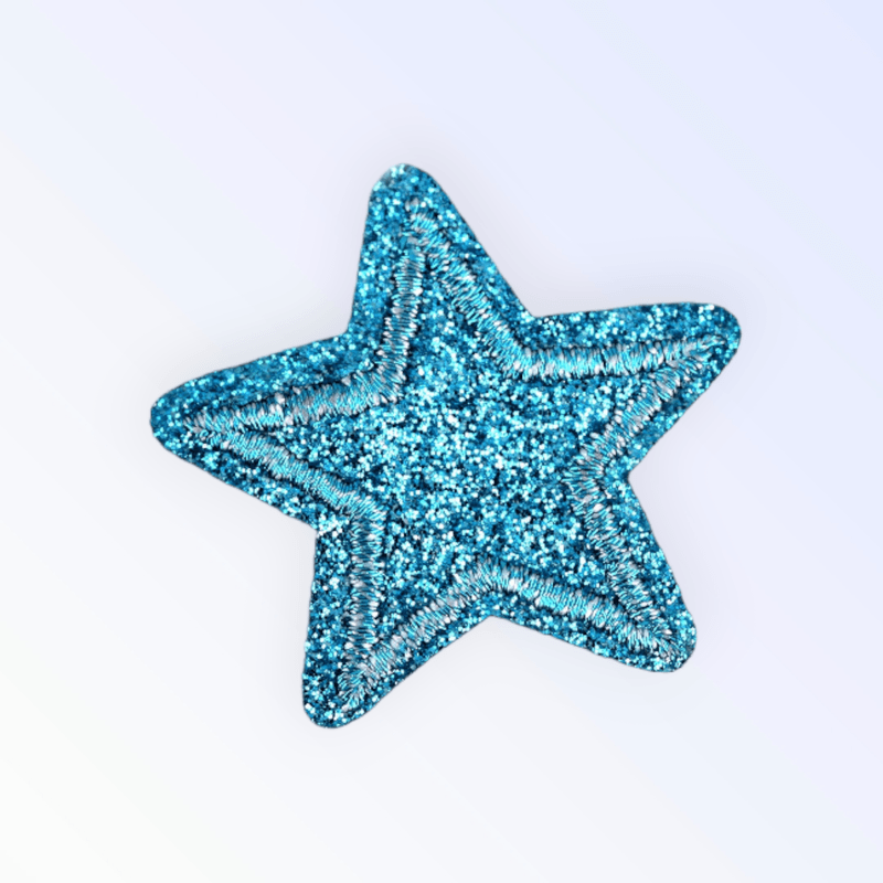 Casa si Gradina - Decoratiuni - DIY - Articole mercerie - Aplicatie termoadeziva, stea 3.5 cm, Albastru - Infinity.ro