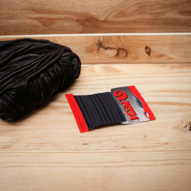 Casa si Gradina - Decoratiuni - DIY - Articole mercerie - Elastic simplu plat, latime 5.3 mm, lungime 5 m, Negru - Infinity.ro