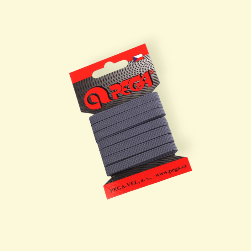 Casa si Gradina - Decoratiuni - DIY - Articole mercerie - Elastic simplu plat, latime 6.6 mm, lungime 5 m, Gri inchis - Infinity.ro