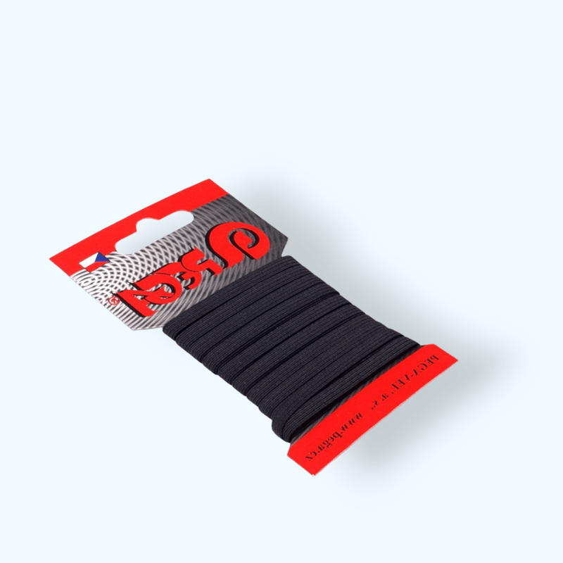 Casa si Gradina - Decoratiuni - DIY - Articole mercerie - Elastic simplu plat, latime 6.6 mm, lungime 5 m, Negru - Infinity.ro