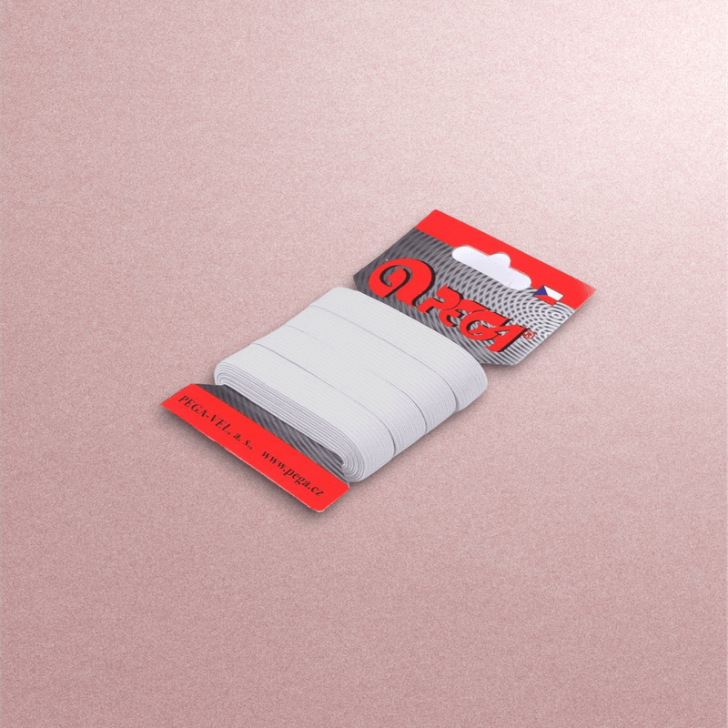 Casa si Gradina - Decoratiuni - DIY - Articole mercerie - Elastic simplu plat, latime 11.9 mm, lungime 5 m, Alb - Infinity.ro