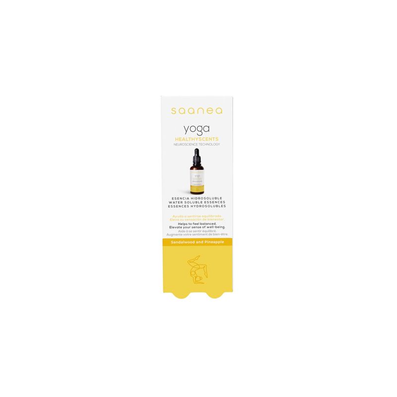 Casa si Gradina - Decoratiuni - Aromaterapie si lumanari - Uleiuri esentiale aromaterapie - Esenta hidrosolubila umidificator si difuzor Saanea Yoga, Santal si ananas 25 ml - Infinity.ro