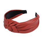 Fashion, accesorii si bijuterii - Copii - Accesorii copii - Accesorii pentru par copii - Bentita pentru par cu nod imitatie piele, latime 4.5 cm, Rosu - Infinity.ro