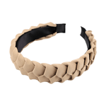 Fashion, accesorii si bijuterii - Copii - Accesorii copii - Accesorii pentru par copii - Cordeluta lata impletita pentru par, latime 3.5 cm, Bej - Infinity.ro