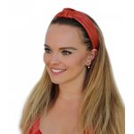 Fashion, accesorii si bijuterii - Copii - Accesorii copii - Accesorii pentru par copii - Bentita pentru par cu nod imitatie piele, latime 4.5 cm, Rosu - Infinity.ro