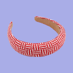 Fashion, accesorii si bijuterii - Copii - Accesorii copii - Accesorii pentru par copii - Bentita lata impletita pentru par, latime 3 cm, Rosu - Infinity.ro