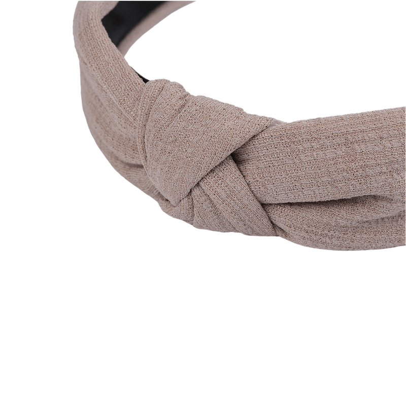 Fashion, accesorii si bijuterii - Copii - Accesorii copii - Accesorii pentru par copii - Bentita eleganta pentru par cu nod Crisalida, latime 4 cm, Bej - Infinity.ro