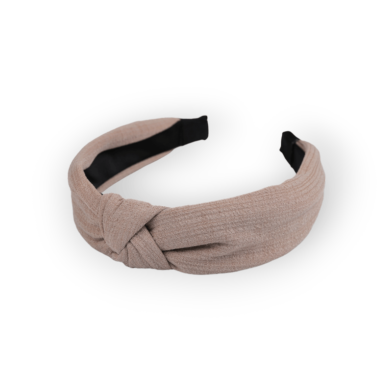 Fashion, accesorii si bijuterii - Copii - Accesorii copii - Accesorii pentru par copii - Bentita eleganta pentru par cu nod Crisalida, latime 4 cm, Bej - Infinity.ro