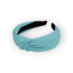 Fashion, accesorii si bijuterii - Copii - Accesorii copii - Accesorii pentru par copii - Bentita eleganta pentru par cu nod Crisalida, latime 4 cm, Albastru azur - Infinity.ro