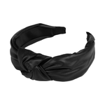 Fashion, accesorii si bijuterii - Copii - Accesorii copii - Accesorii pentru par copii - Bentita pentru par cu nod imitatie piele, latime 4.5 cm, Negru - Infinity.ro