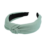 Fashion, accesorii si bijuterii - Copii - Accesorii copii - Accesorii pentru par copii - Bentita eleganta pentru par cu nod Crisalida, latime 4 cm, Verde salvie - Infinity.ro