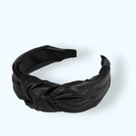 Fashion, accesorii si bijuterii - Copii - Accesorii copii - Accesorii pentru par copii - Bentita pentru par cu nod imitatie piele, latime 4.5 cm, Negru - Infinity.ro