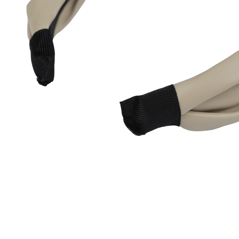 Fashion, accesorii si bijuterii - Copii - Accesorii copii - Accesorii pentru par copii - Bentita pentru par cu nod imitatie piele, latime 4.5 cm, Bej - Infinity.ro