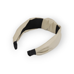 Fashion, accesorii si bijuterii - Copii - Accesorii copii - Accesorii pentru par copii - Bentita pentru par cu nod imitatie piele, latime 4.5 cm, Bej - Infinity.ro