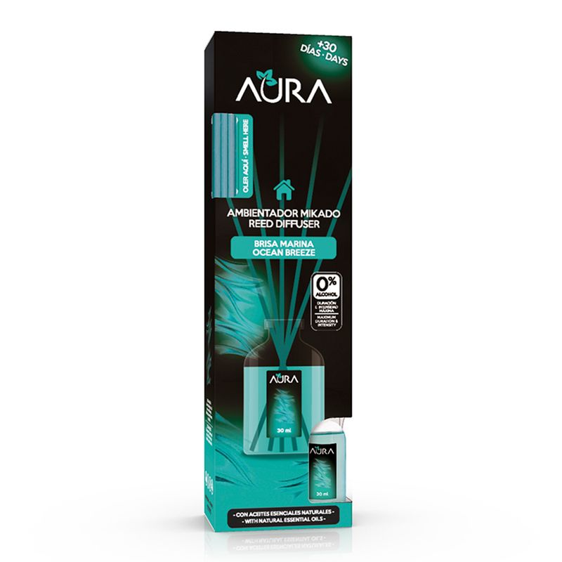 Casa si Gradina - Decoratiuni - Aromaterapie si lumanari - Uleiuri esentiale aromaterapie - Odorizant camera 0% alcool Aura - Briza marina 30 ml - Infinity.ro