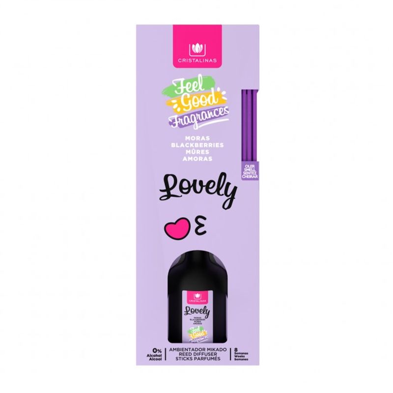 Casa si Gradina - Decoratiuni - Aromaterapie si lumanari - Odorizante camera - Odorizant camera 0% alcool Cristalinas Feel Good - Mure 40 ml - Infinity.ro
