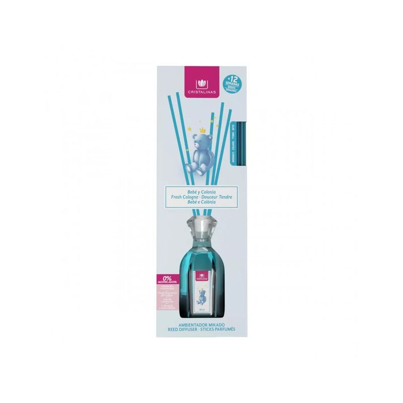 Casa si Gradina - Decoratiuni - Aromaterapie si lumanari - Odorizante camera - Odorizant camera 0% alcool Cristalinas - Bebe şi colonie, pace 90 ml - Infinity.ro