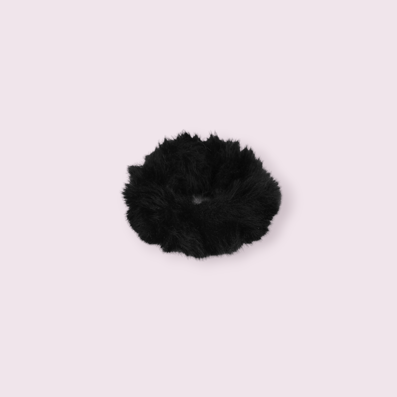 Fashion, accesorii si bijuterii - Copii - Accesorii copii - Accesorii pentru par copii - Elastic de par din blanita artificiala, Negru - Infinity.ro