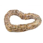 Jucarii, Copii si Bebe - Jucarii si jocuri - Jucarii & jocuri educative - Seturi de artizanat - Coronita decorabila din paie, forma inimioara, Ø25 cm Ivory - Infinity.ro