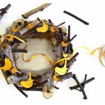 Jucarii, Copii si Bebe - Jucarii si jocuri - Jucarii & jocuri educative - Seturi de artizanat - Coronita din paie decorabila, rotunda, diametru 20 cm Ivory - Infinity.ro