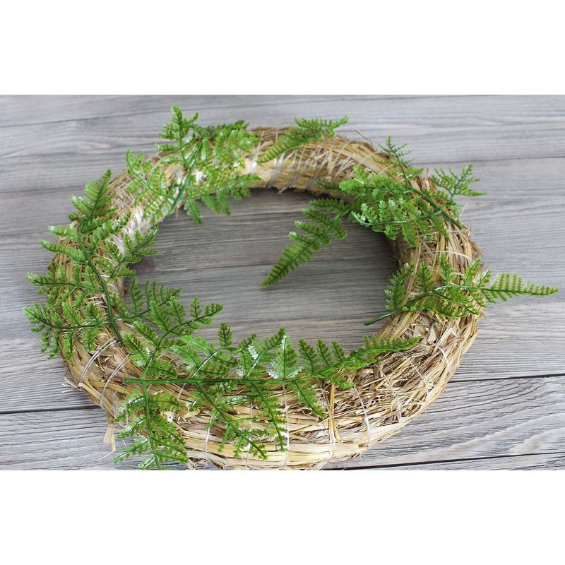 Jucarii, Copii si Bebe - Jucarii si jocuri - Jucarii & jocuri educative - Seturi de artizanat - Coronita din paie decorabila, rotunda, diametru 20 cm Ivory - Infinity.ro