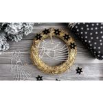 Jucarii, Copii si Bebe - Jucarii si jocuri - Jucarii & jocuri educative - Seturi de artizanat - Coronita din paie decorabila, rotunda, diametru 20 cm Ivory - Infinity.ro