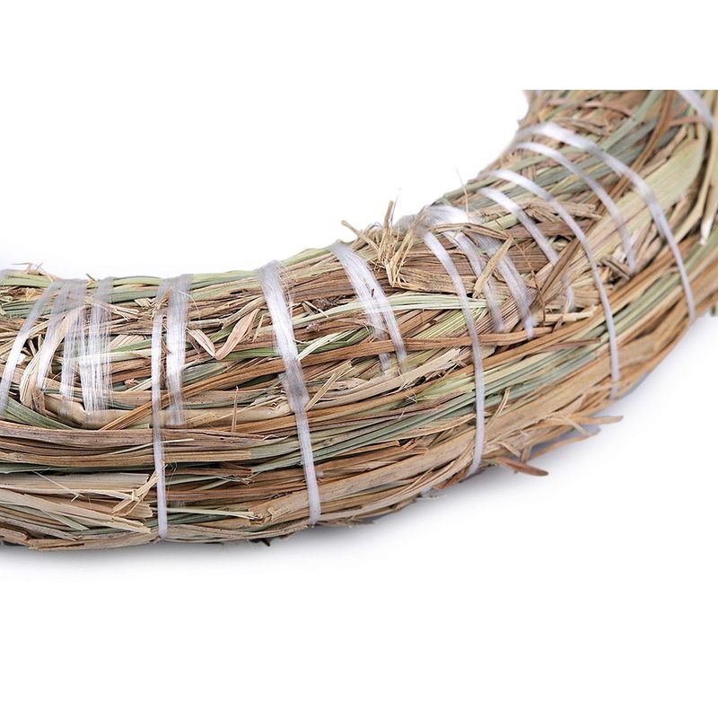 Jucarii, Copii si Bebe - Jucarii si jocuri - Jucarii & jocuri educative - Seturi de artizanat - Coronita din paie decorabila, rotunda, diametru 20 cm Ivory - Infinity.ro