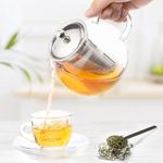 Casa si Gradina - Bucatarie si vesela - Vase pentru gatit - Ceainice si infuzoare - Set ceainic cu 2 cani si 2 lingurite, Quasar & Co.®,cu infuzor si capac,650ml,2x250ml,termorezistente,sticla,transparent - Infinity.ro