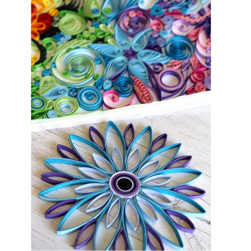 Jucarii, Copii si Bebe - Jucarii si jocuri - Jucarii & jocuri educative - Seturi de artizanat - Sablon pentru Quilling cu suport din pluta 15 x 21 cm, Alb - Infinity.ro