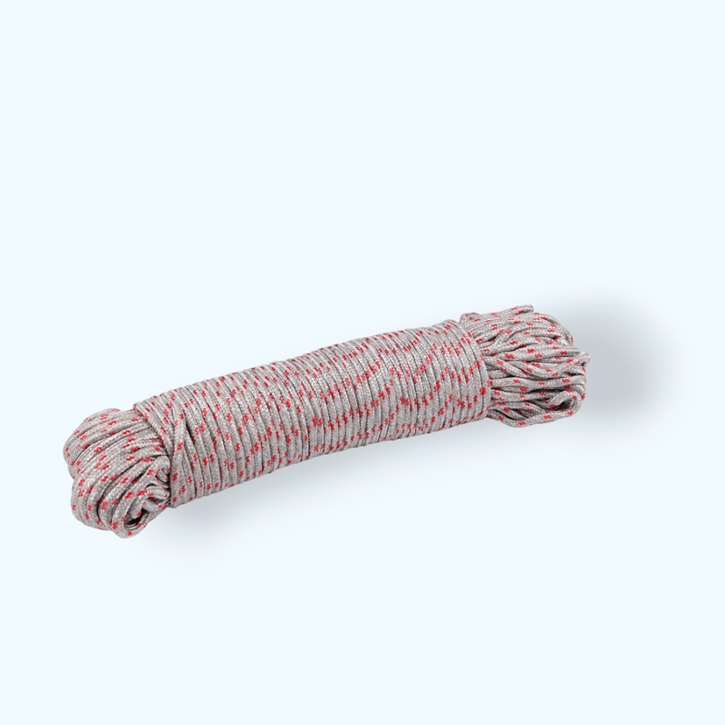 Sport si Outdoor - Camping - Accesorii camping si drumetii - Snur rotund parasute, diametru 5 mm, lungime 5 m, Gri deschis - Infinity.ro