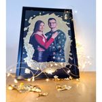 Casa si Gradina - Decoratiuni - Tablouri - Tablou personalizat cu foita de aur si poza ta, rama neagra, Format A4 - Infinity.ro