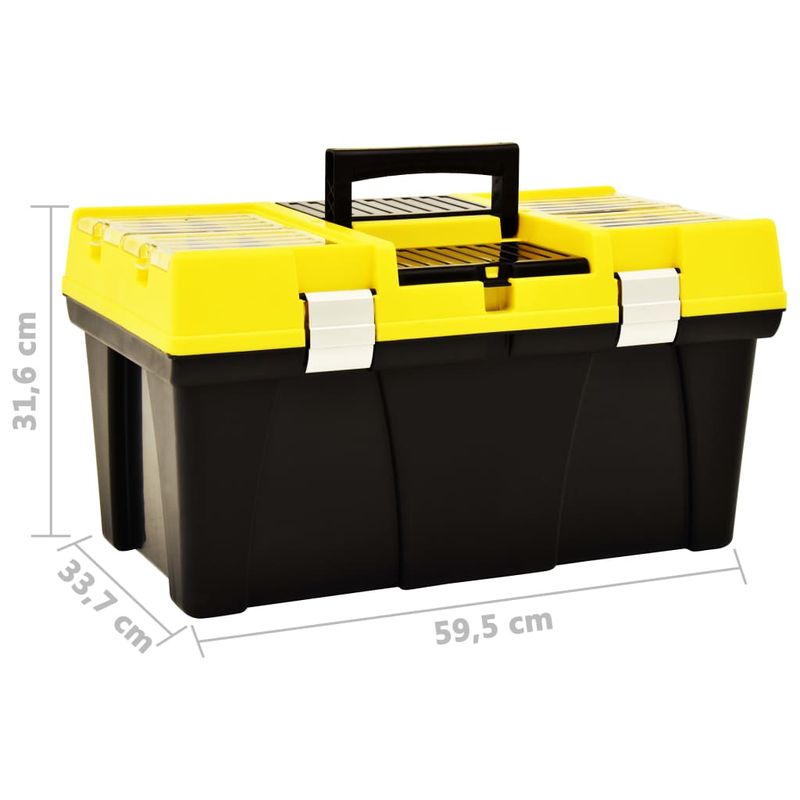 Casa si Gradina - Constructii - Depozitare, transport si protectie - Organizatoare si cutii scule - Cutie de scule, galben, 595x337x316 mm, plastic - Infinity.ro