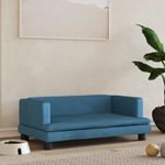 Petshop - Accesorii petshop - Culcusuri si custi - Culcusuri si saltele - Pat de caini, albastru, 80x45x30 cm, catifea - Infinity.ro