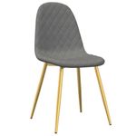 Casa si Gradina - Mobilier - Scaune si fotolii - Scaune - Scaune de sufragerie, 6 buc., gri deschis, catifea - Infinity.ro