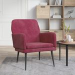 Casa si Gradina - Mobilier - Scaune si fotolii - Fotolii - Fotoliu, rosu vin, 62x79x79 cm, catifea - Infinity.ro