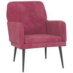 Casa si Gradina - Mobilier - Scaune si fotolii - Fotolii - Fotoliu, rosu vin, 62x79x79 cm, catifea - Infinity.ro