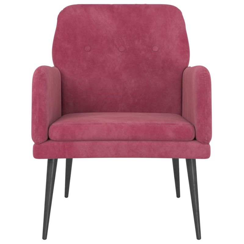 Casa si Gradina - Mobilier - Scaune si fotolii - Fotolii - Fotoliu, rosu vin, 62x79x79 cm, catifea - Infinity.ro