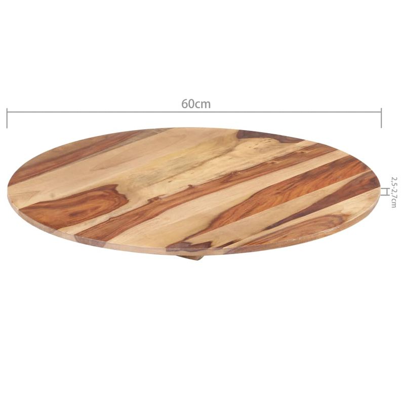 Casa si Gradina - Mobilier - Feronerie si accesorii mobila - Blat de masa, 60 cm, lemn masiv de sheesham, rotund, 25-27 mm - Infinity.ro