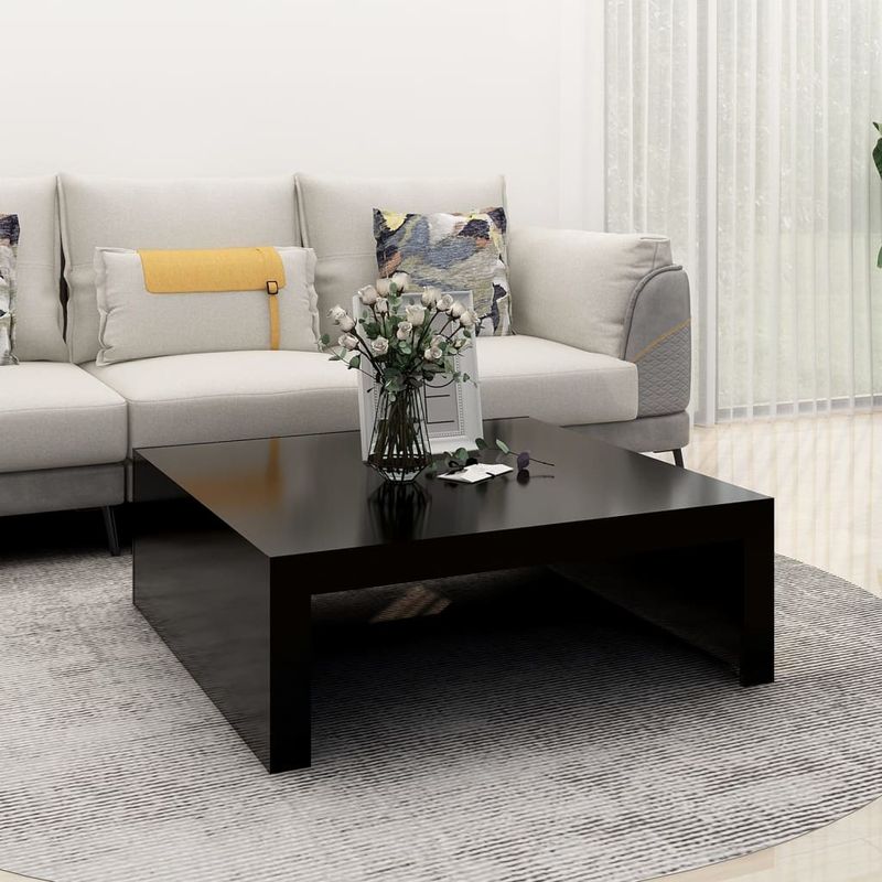 Casa si Gradina - Mobilier - Mese si birouri - Masute de cafea - Masuta de cafea, negru, 100x100x35 cm, PAL - Infinity.ro