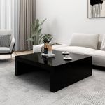 Casa si Gradina - Mobilier - Mese si birouri - Masute de cafea - Masuta de cafea, negru, 100x100x35 cm, PAL - Infinity.ro