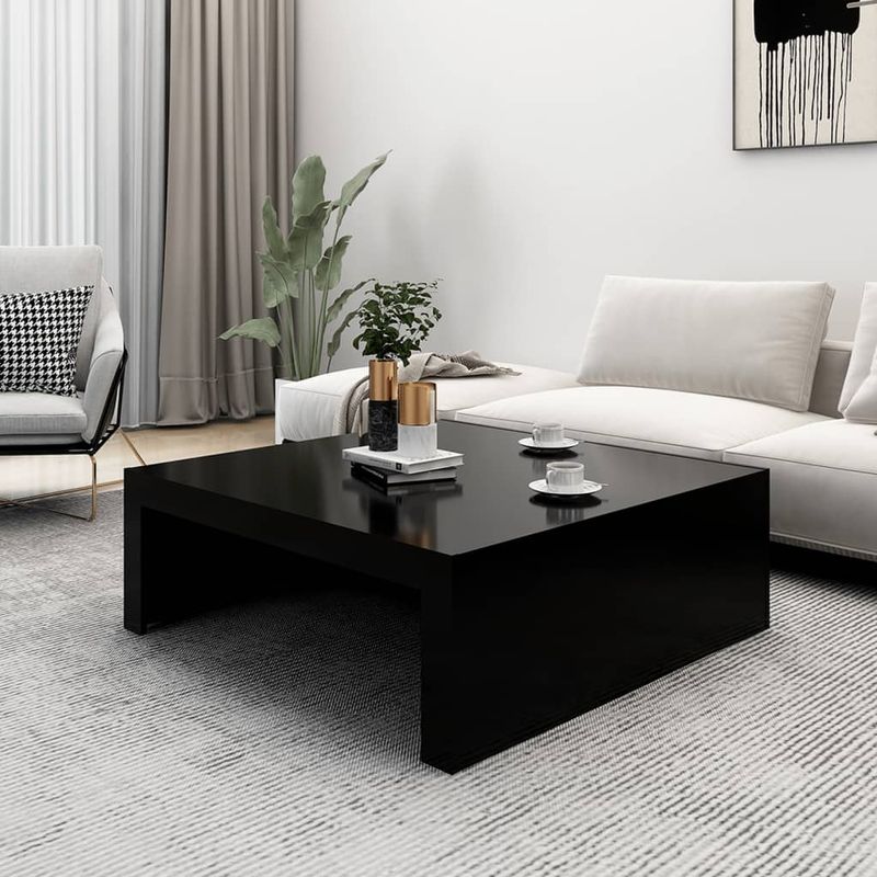 Casa si Gradina - Mobilier - Mese si birouri - Masute de cafea - Masuta de cafea, negru, 100x100x35 cm, PAL - Infinity.ro