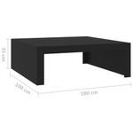 Casa si Gradina - Mobilier - Mese si birouri - Masute de cafea - Masuta de cafea, negru, 100x100x35 cm, PAL - Infinity.ro