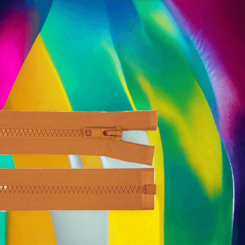 Casa si Gradina - Decoratiuni - DIY - Articole mercerie - Fermoar plastic detasabil, lungime 80 cm, Bej maroniu - Infinity.ro