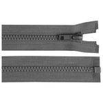 Casa si Gradina - Decoratiuni - DIY - Articole mercerie - Fermoar plastic detasabil Crisalida, lungime 60 cm, Gri - Infinity.ro