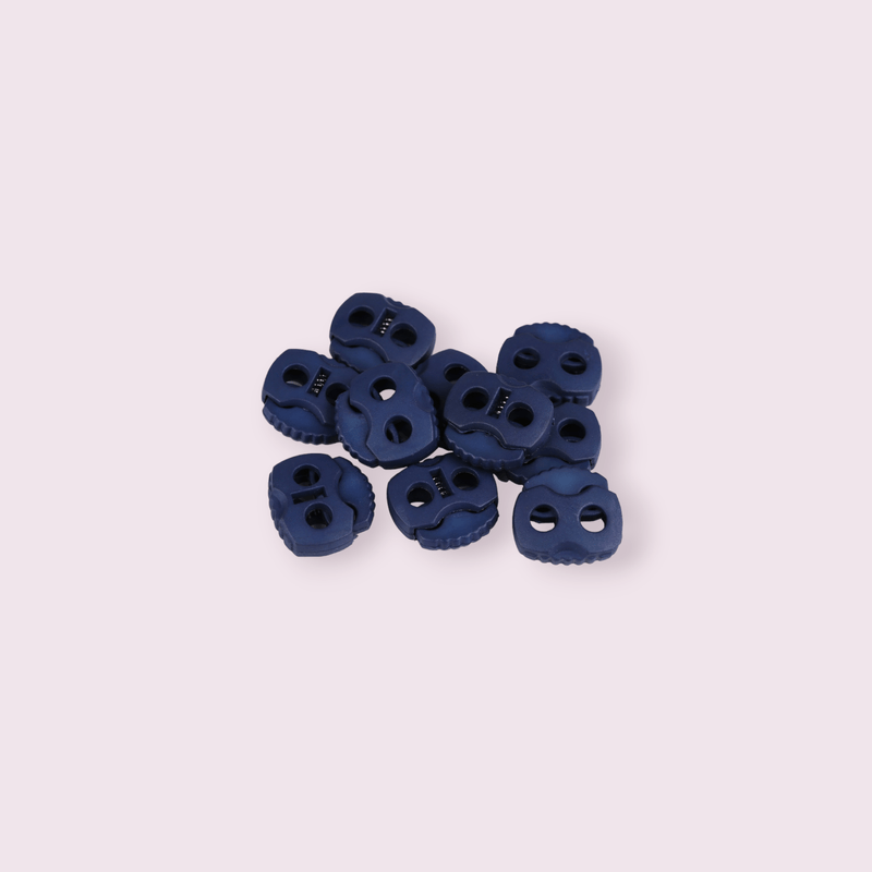 Casa si Gradina - Decoratiuni - DIY - Articole mercerie - Set 10 opritori pentru snur cu 2 gauri, 20 x 20 mm Bleumarin - Infinity.ro