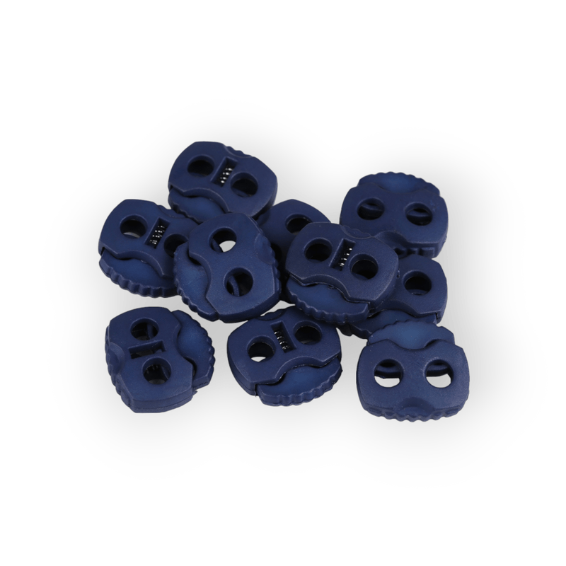 Casa si Gradina - Decoratiuni - DIY - Articole mercerie - Set 10 opritori pentru snur cu 2 gauri, 20 x 20 mm Bleumarin - Infinity.ro