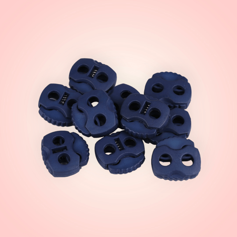 Casa si Gradina - Decoratiuni - DIY - Articole mercerie - Set 10 opritori pentru snur cu 2 gauri, 20 x 20 mm Bleumarin - Infinity.ro