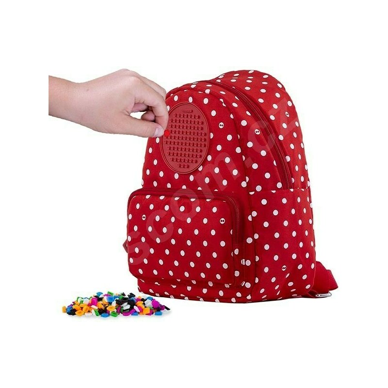 Carti si Birotica - Rechizite - Rucsacuri si genti scolare - Pixie - Rucsac rosu cu buline roz - Infinity.ro